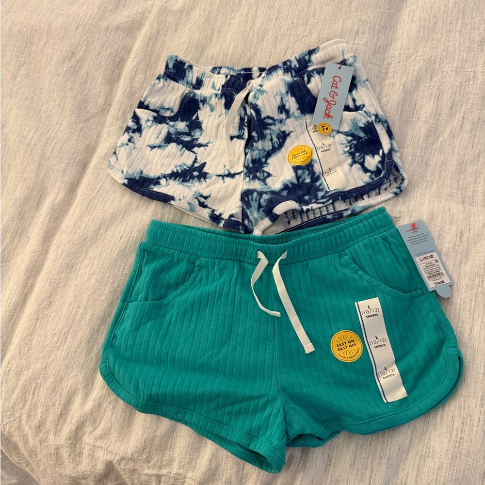 Cat & Jack Kids Tie-Dye and Teal Shorts Set